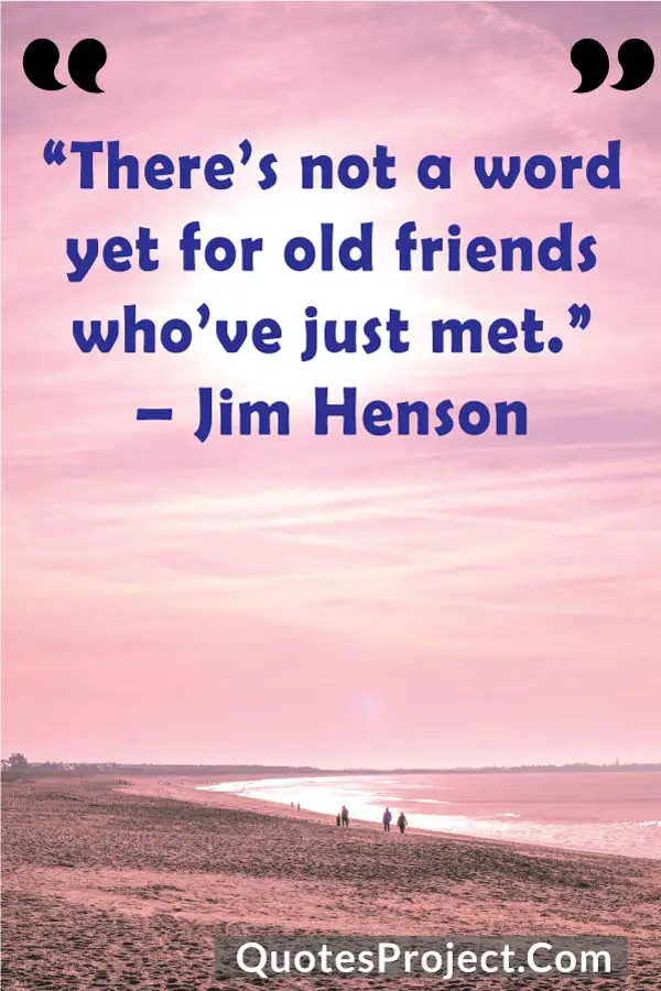 Theres not a word yet for old friends whove just met Friendship Quotes
