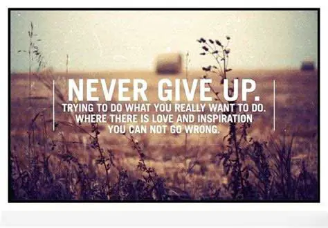sayings on not giving up