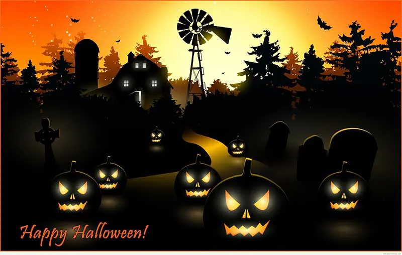 Happy Halloween scary pumpkins image