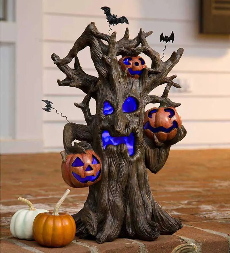 Lighted Spooky Tree Halloween picture
