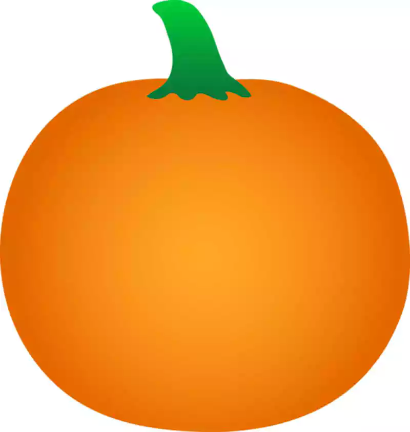 Round Orange Halloween Pumpkin clipart