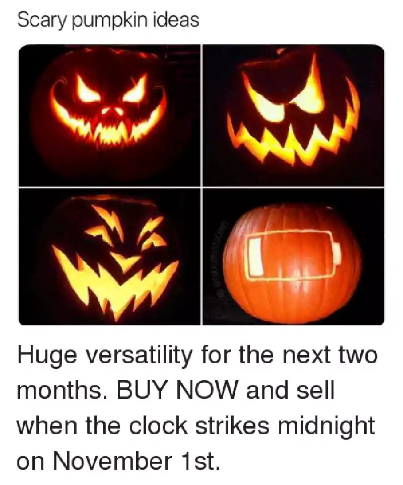 Scary Pumpkin Meme for social media