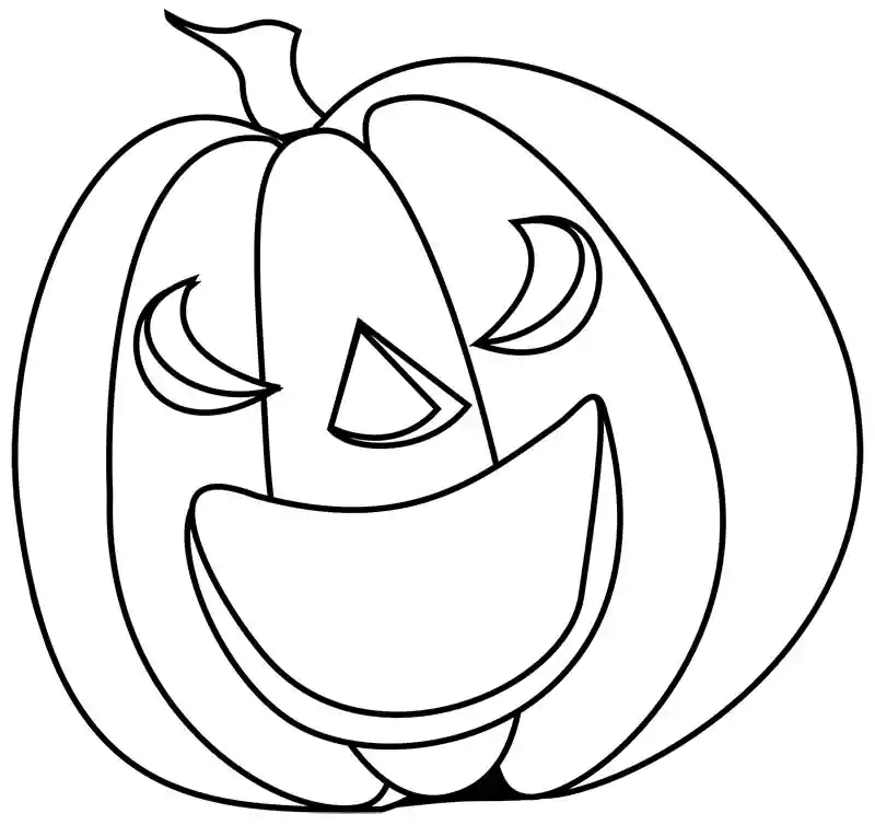halloween black and white funny pumpkin clipart