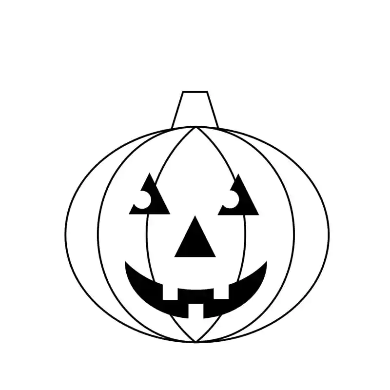 halloween black and white pumpkin clipart