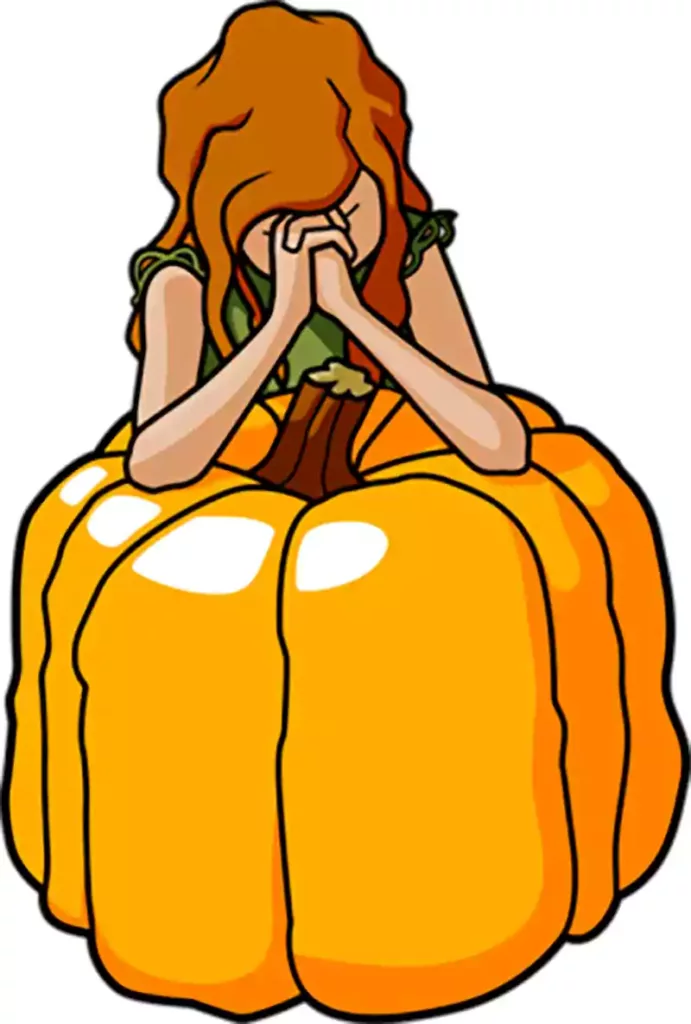 praying on pumpkin clipart