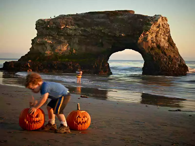 pumpkin on the beach