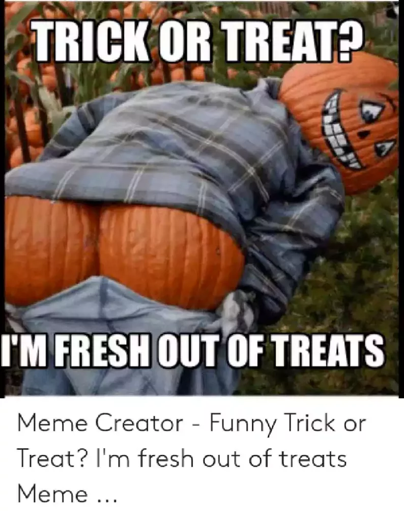 trick or treat meme pumpkin