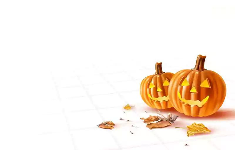 Halloween White Background animated pumpkin