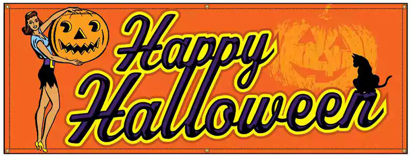 Happy Halloween Retro banner