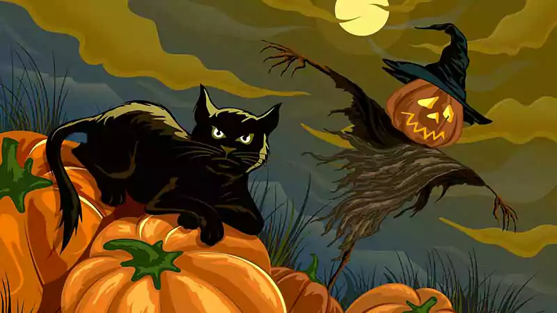 animated halloween desktop background