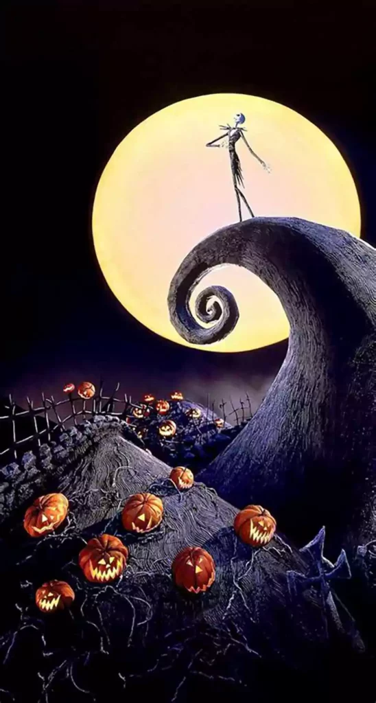 anime halloween background phone