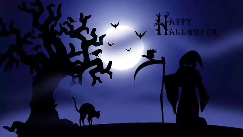 ghost flying halloween wallpaper