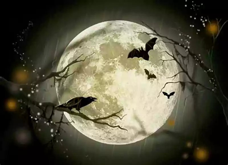 halloween moon background cartoon
