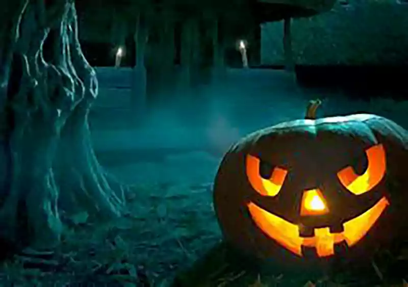 halloween night wallpaper lighting pumpkin