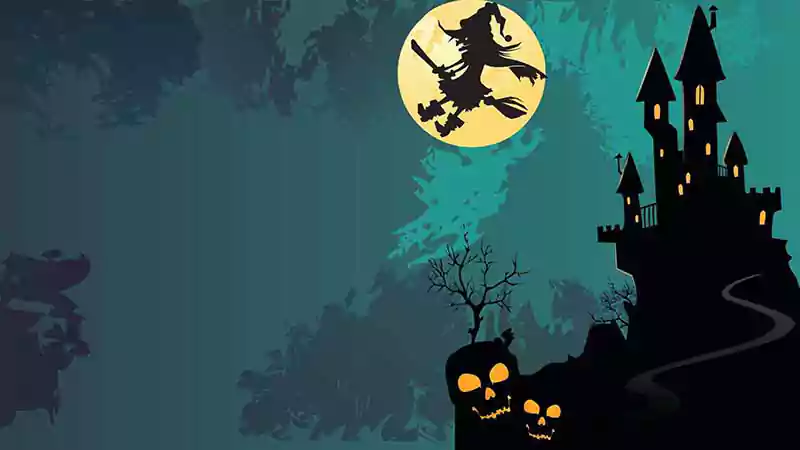 halloween witch themed wallpaper
