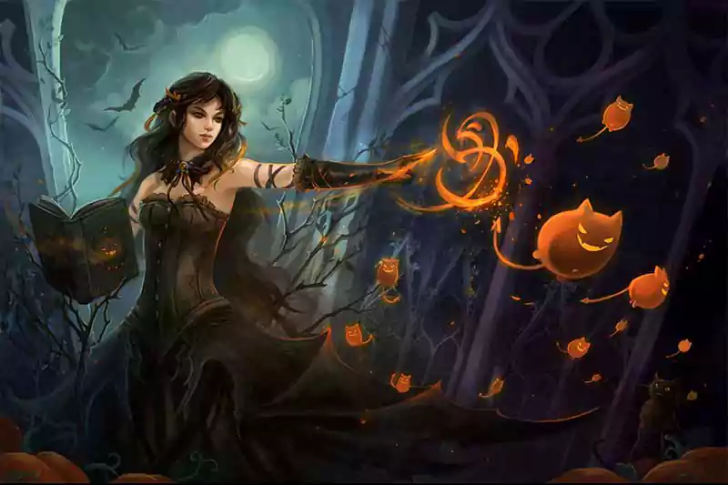 halloween witch wallpaper hd