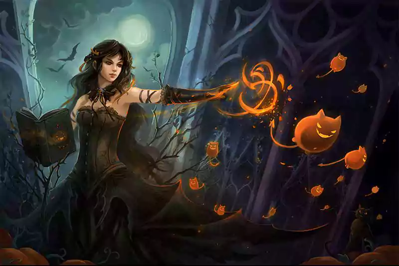 halloween witch zoom background
