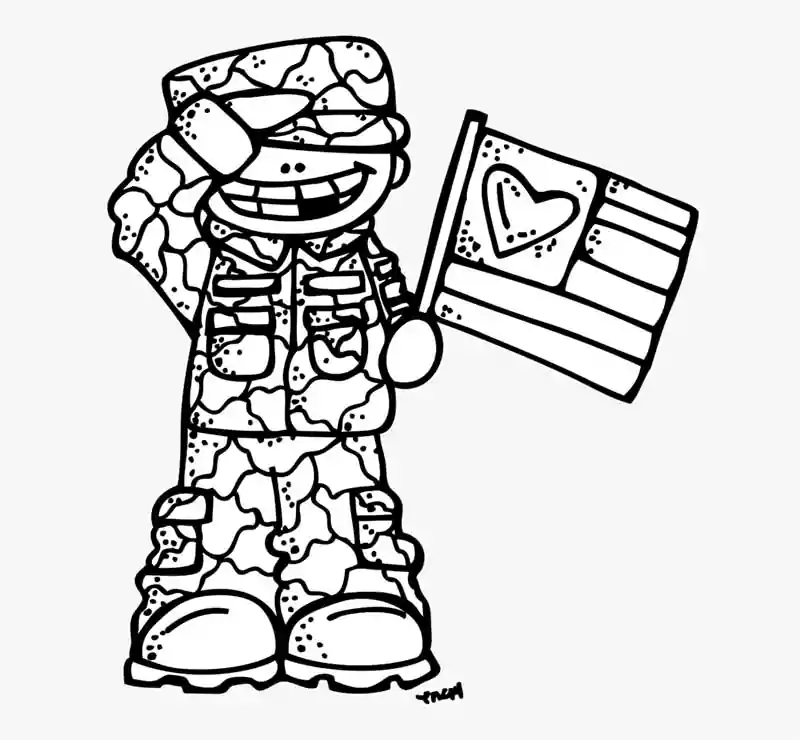 black and white clipart veterans day