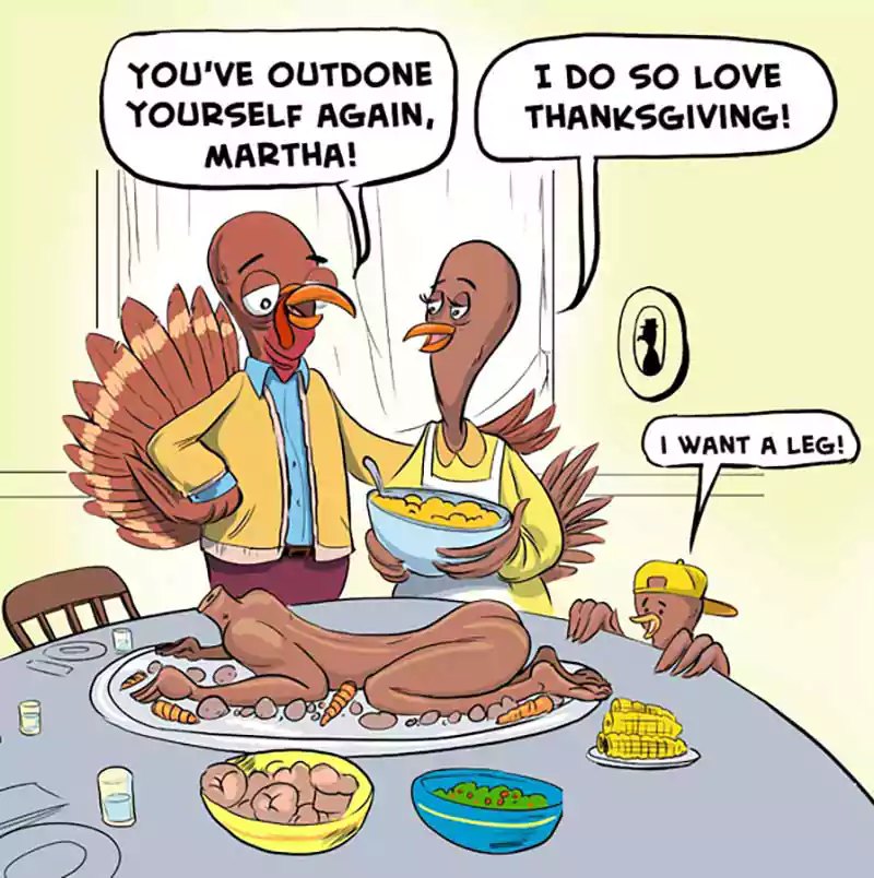 day after thanksgiving meme with turkey