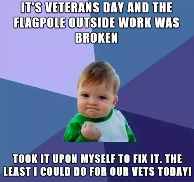funny happy veterans day meme