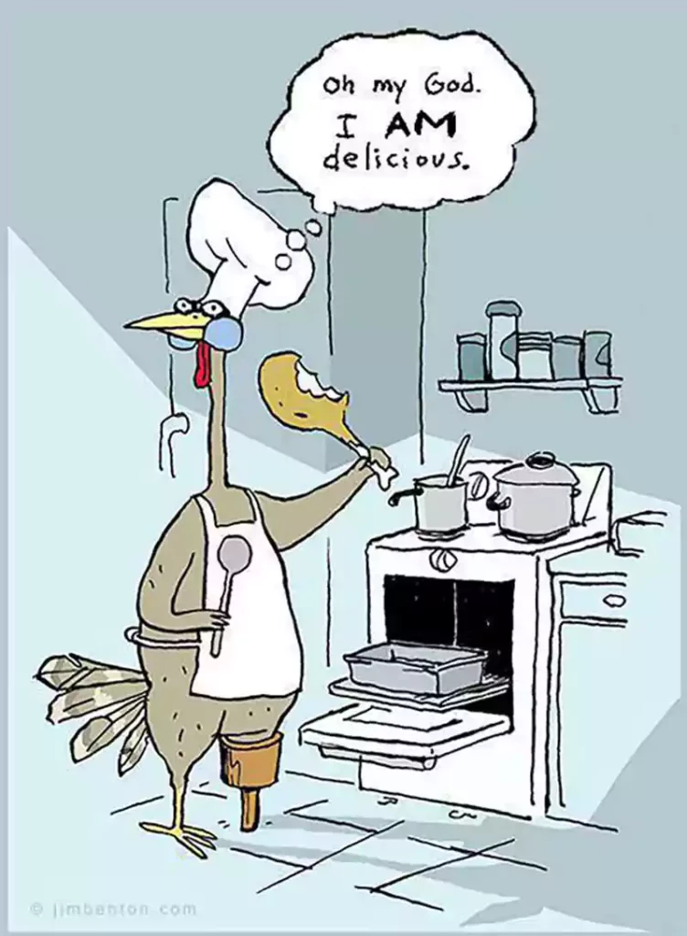 funny thanksgiving cartoon picture with turkey