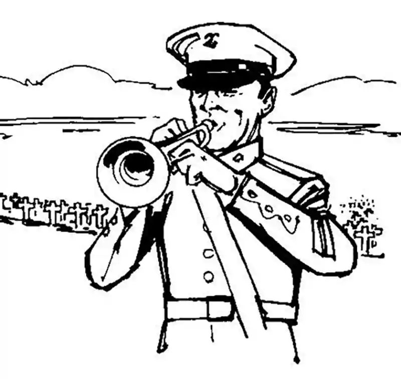 happy veterans day black and white clipart