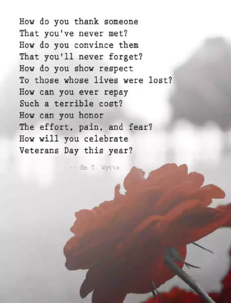 poems for veterans day program