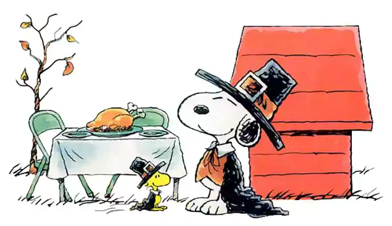 snoopy thanksgiving images dinner