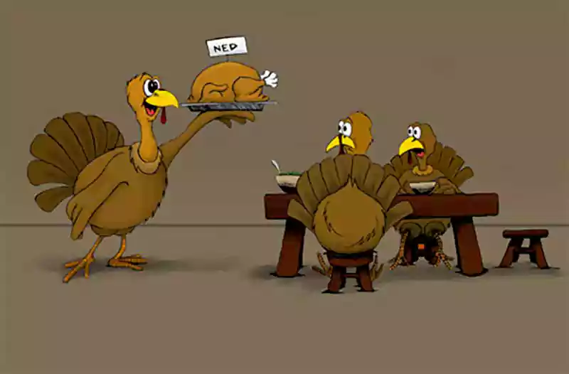 thanksgiving dinner funny image with turkey