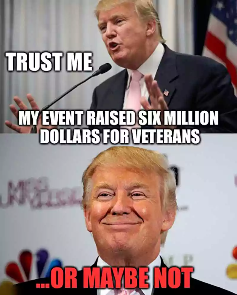 trump veterans day rain meme
