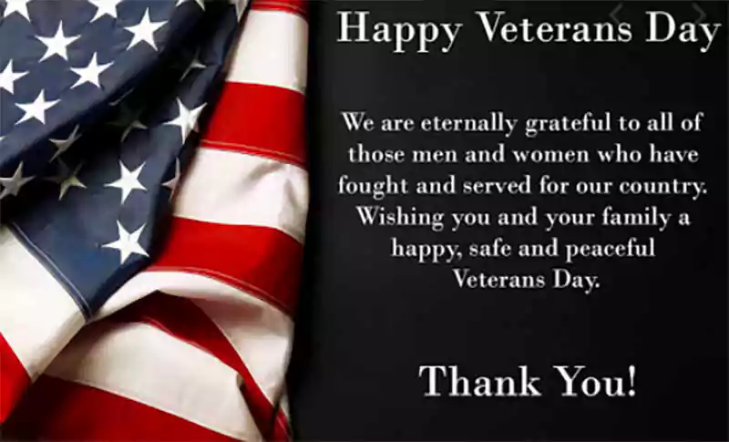 veterans day messages of thanks