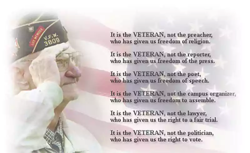 veterans day poems for adults