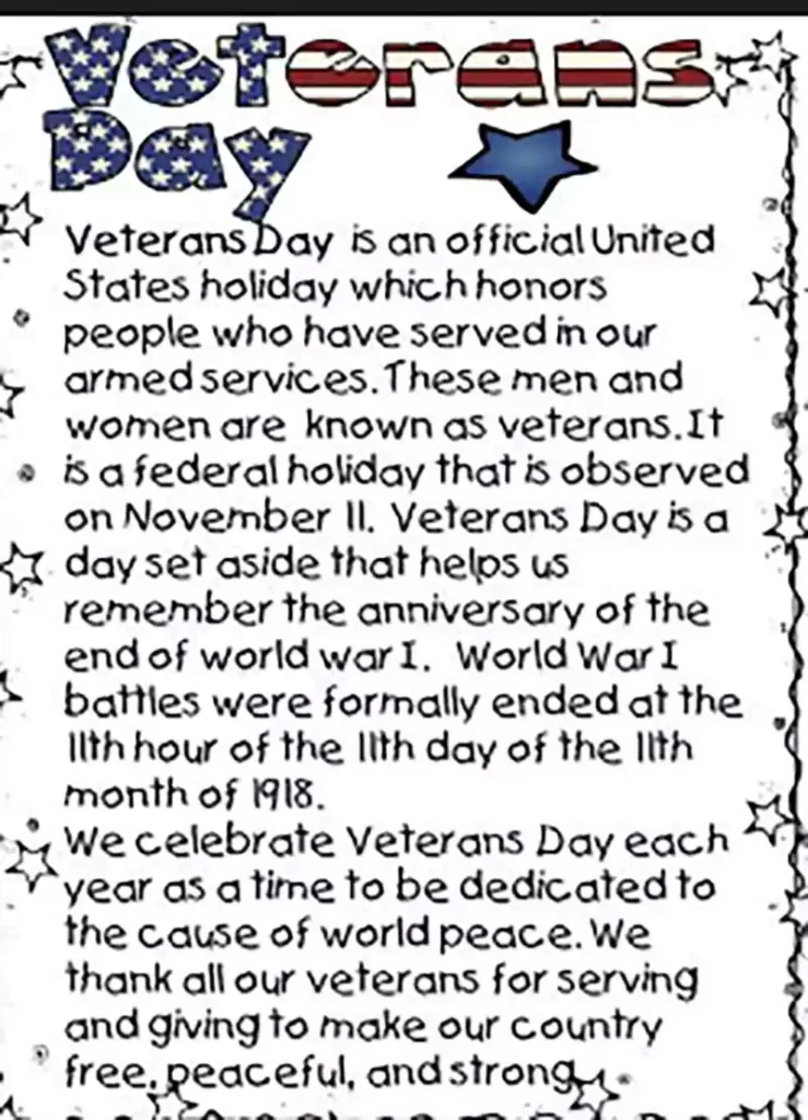 veterans day poems readings