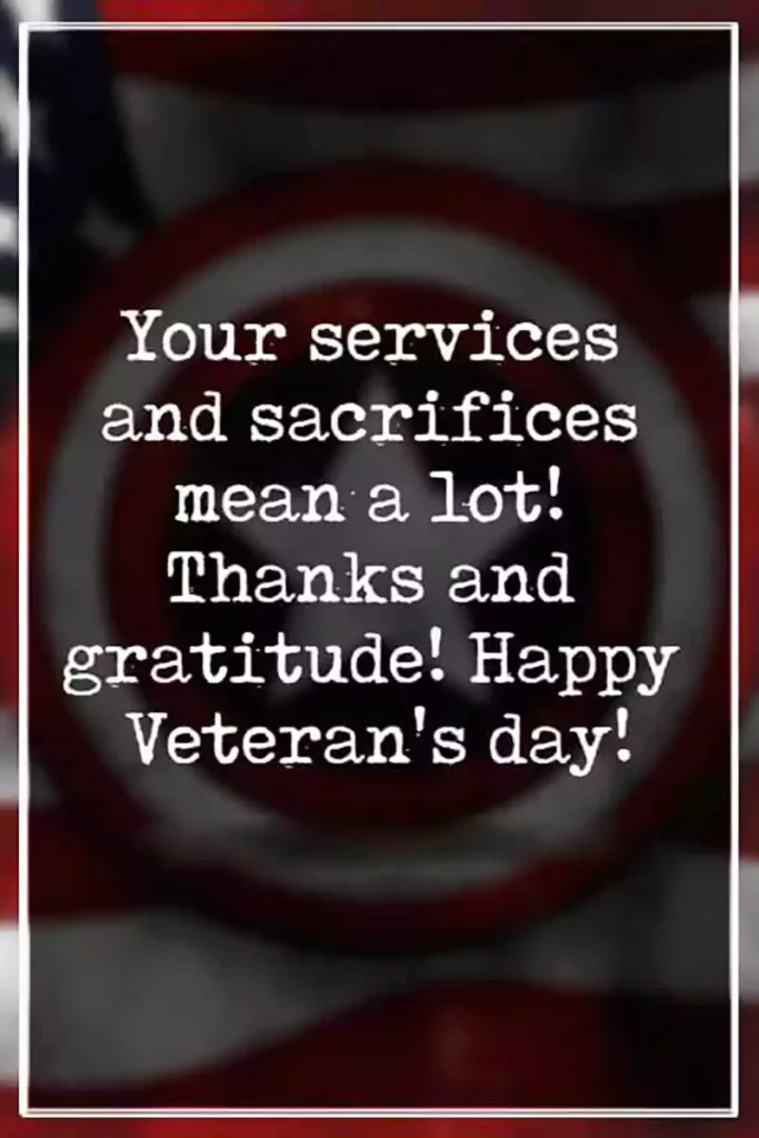 veterans day sayings of thanks