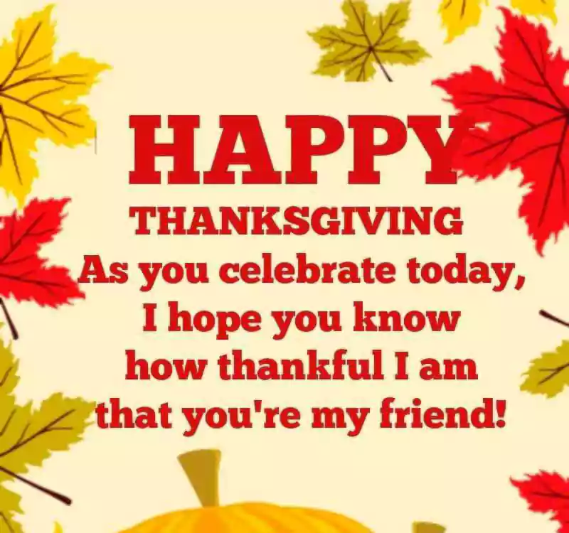 Happy Thanksgiving Friendship Image Free