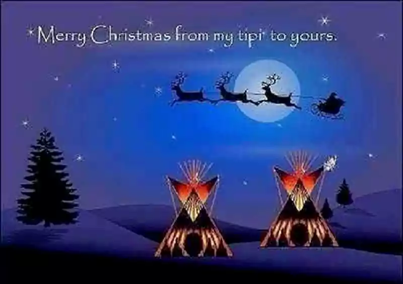 Merry Christmas Native American Image