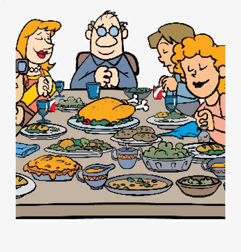 Thanksgiving Dinner Cartoon Image