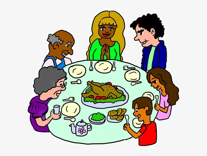 animated Thanksgiving Dinner Cartoon Image
