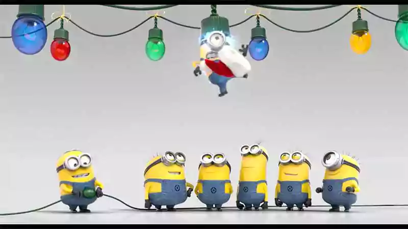 animated minions merry christmas images