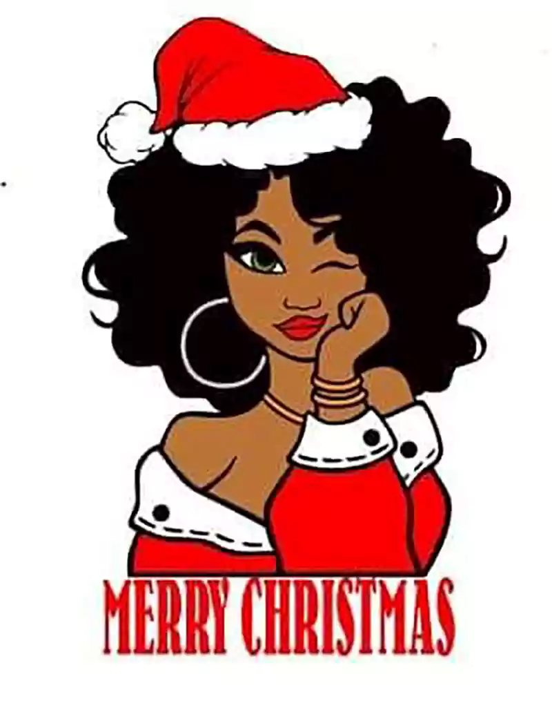 black girl merry christmas images