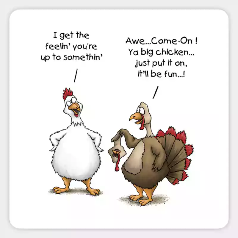 funny thanksgiving cartoon picture with turkey