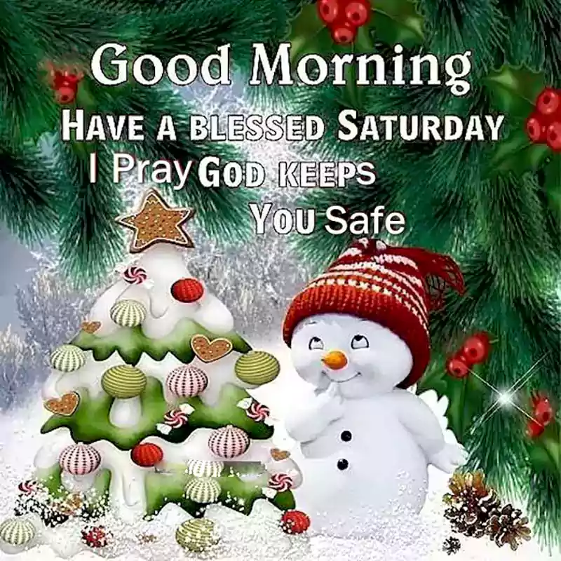 good morning happy saturday christmas images