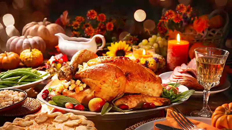 image of thanksgiving turkey dinner