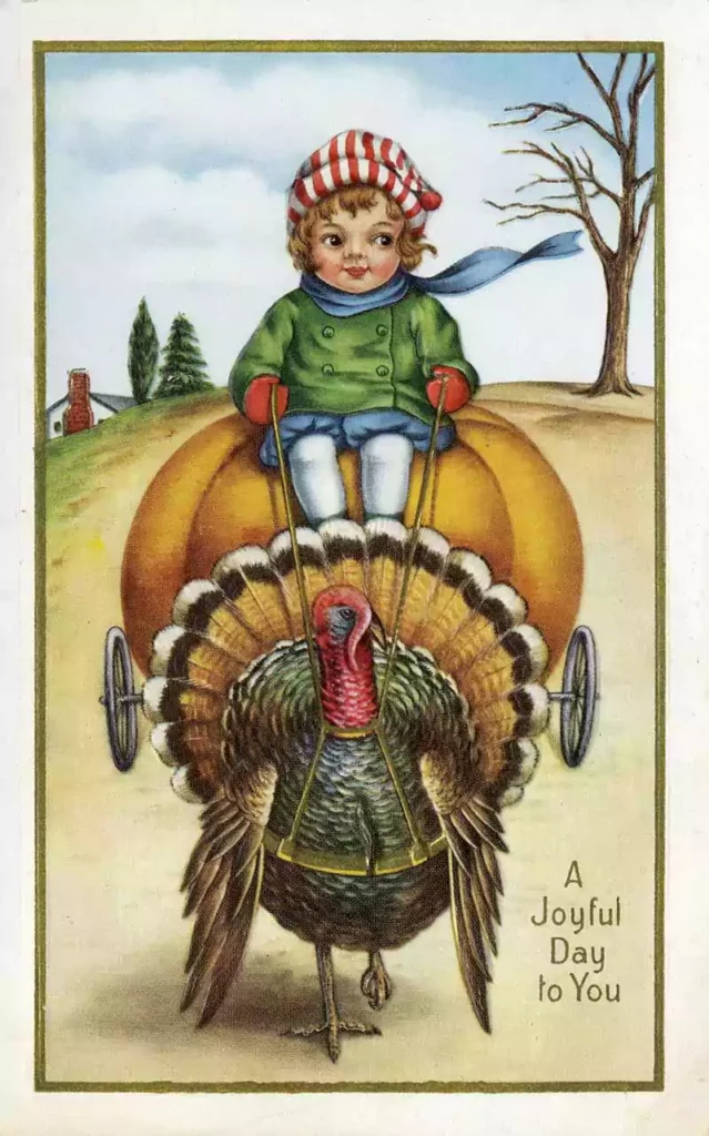 image of vintage thanksgiving cards