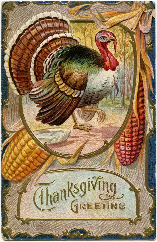 image of vintage thanksgiving cards