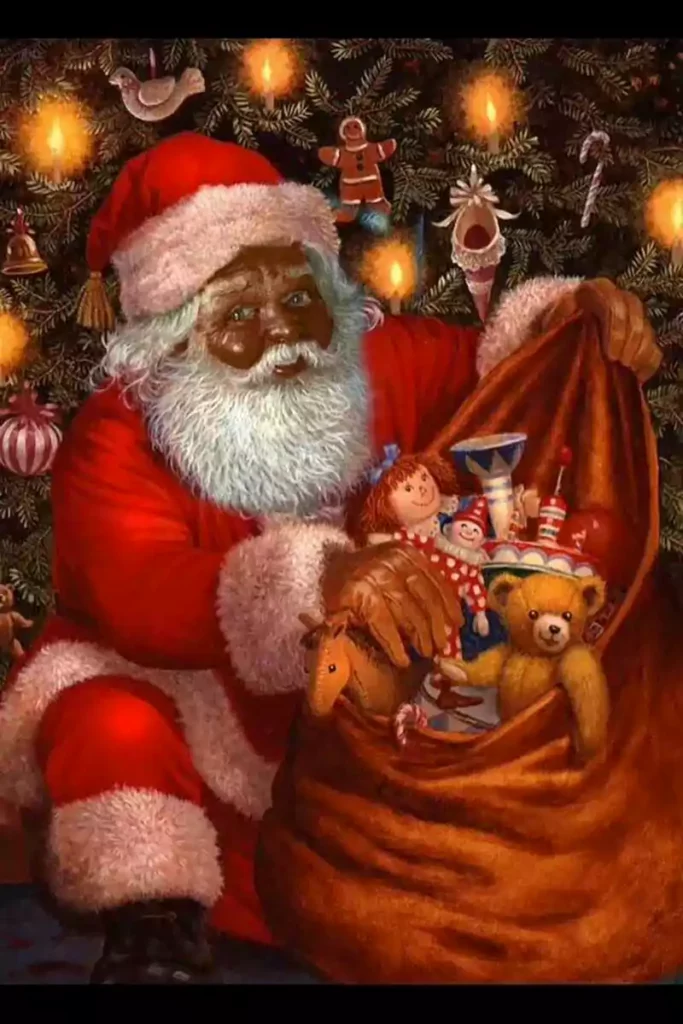 merry christmas black santa images