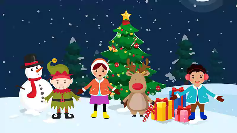 merry christmas cartoon images free