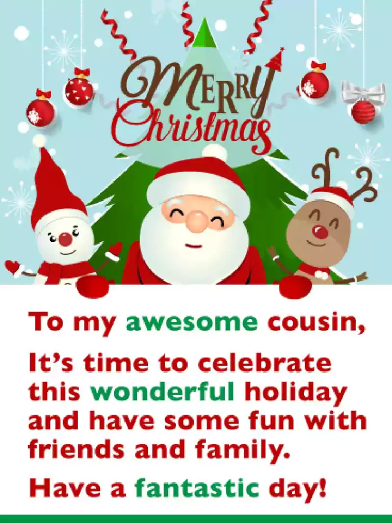 merry christmas cousin images