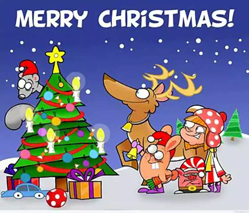 merry christmas cute cartoon images