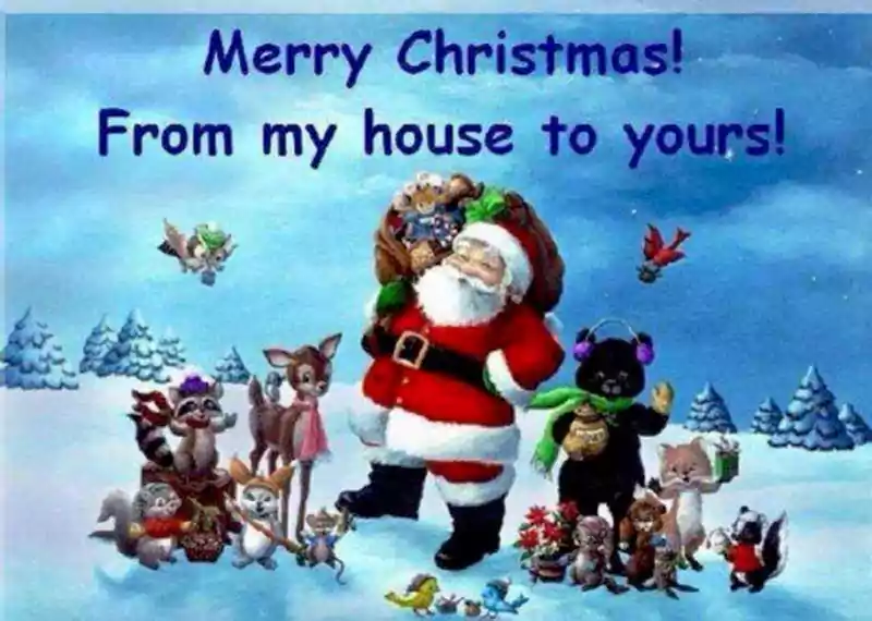 merry christmas from my house to yours image